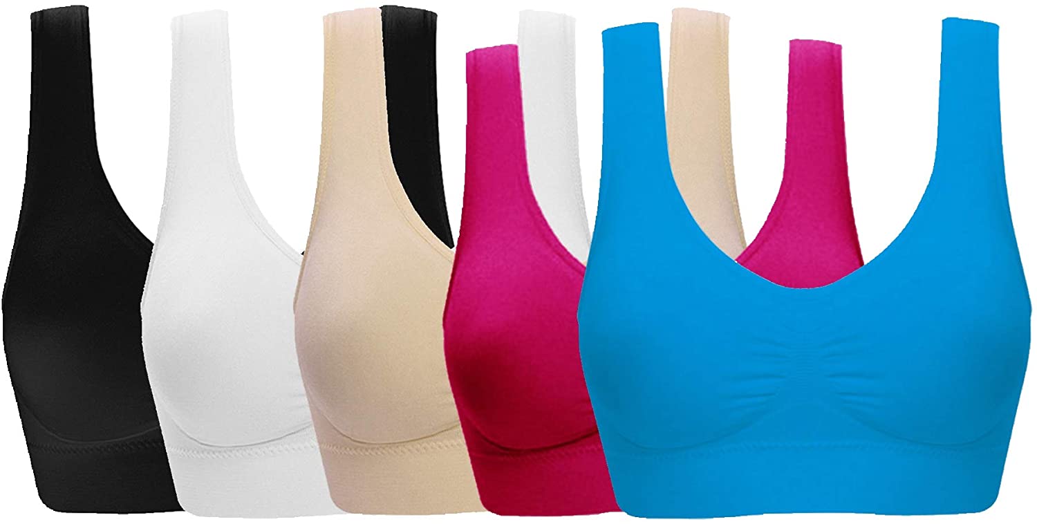 Women's Comfort Workout Sports Bra Low-Impact Activity Sleep Bras Pack of 2  S at  Women's Clothing store