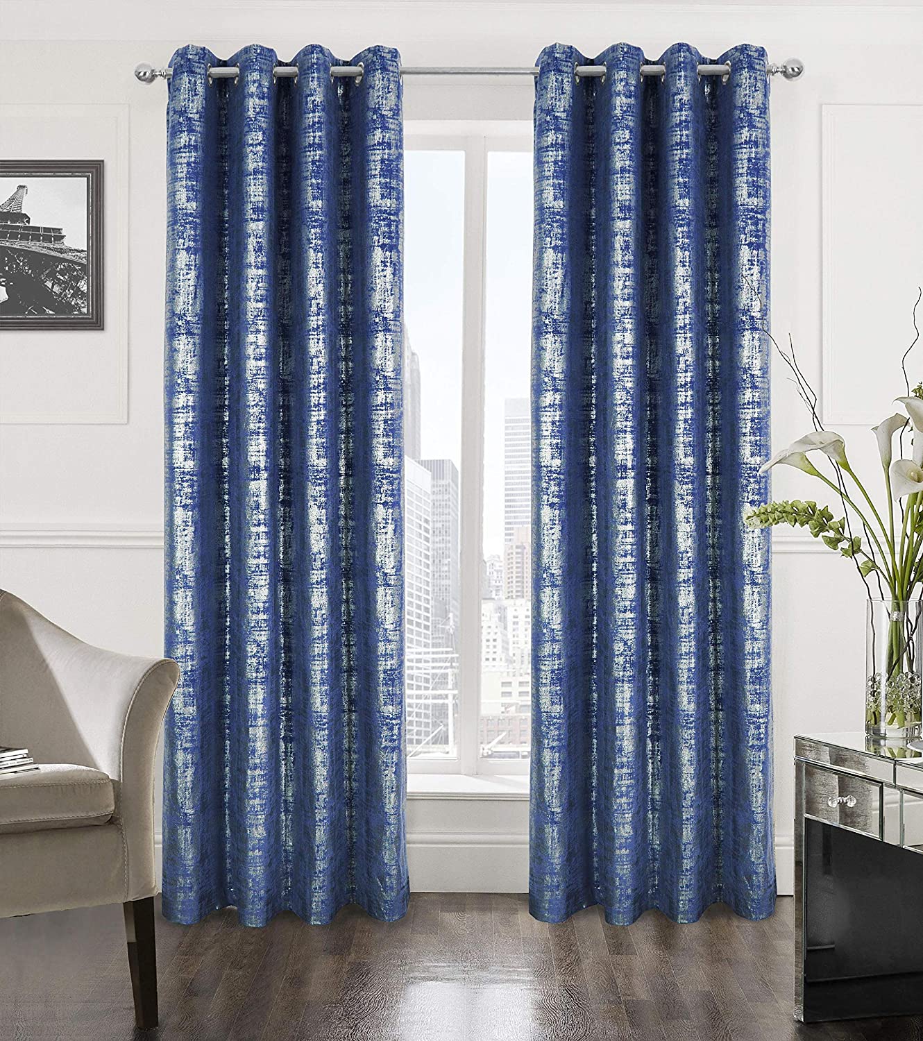 Alexandra Cole White Soft Velvet Curtains 108 Inches Long Luxury Room Darkening eBay