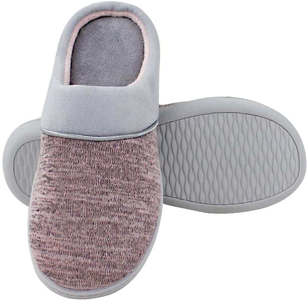 Women's Comfort Slip On Memory Foam Slippers House Slippers w/Anti Slip Sole 