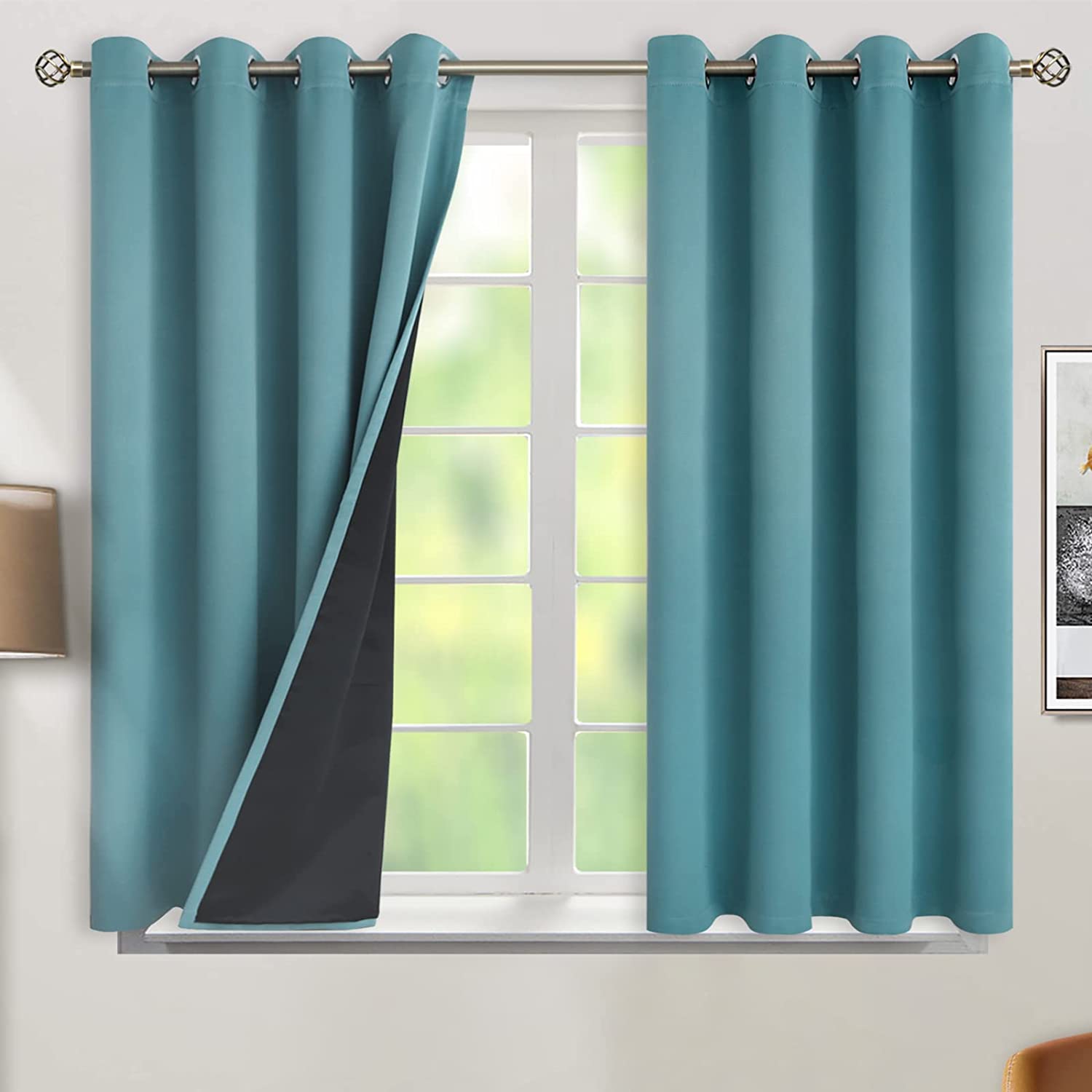 BGment Thermal Insulated 100% Blackout Curtains for Bedroom with