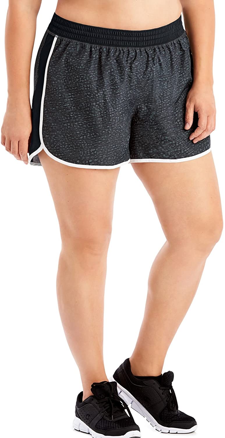 just my size women's plus size active woven run short