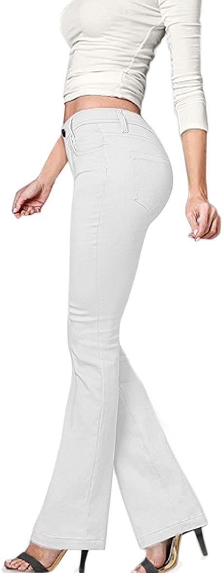 Hybrid & Company Women's Slim Boot Cut Stretch Pants