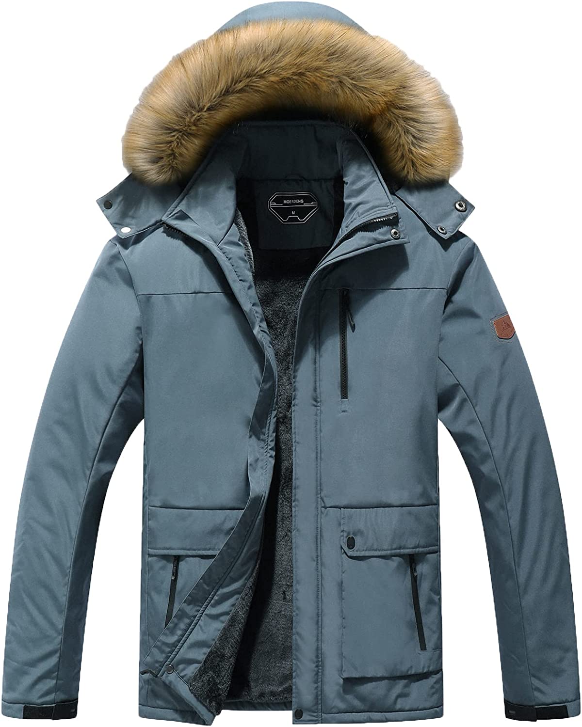 Men's Winter Snow Coat Warm Ski Jacket Waterproof Hooded Work