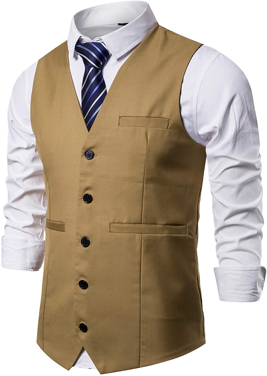 24/7 Customer Service Promotional discounts DONGD Mens Formal Suit Vest ...