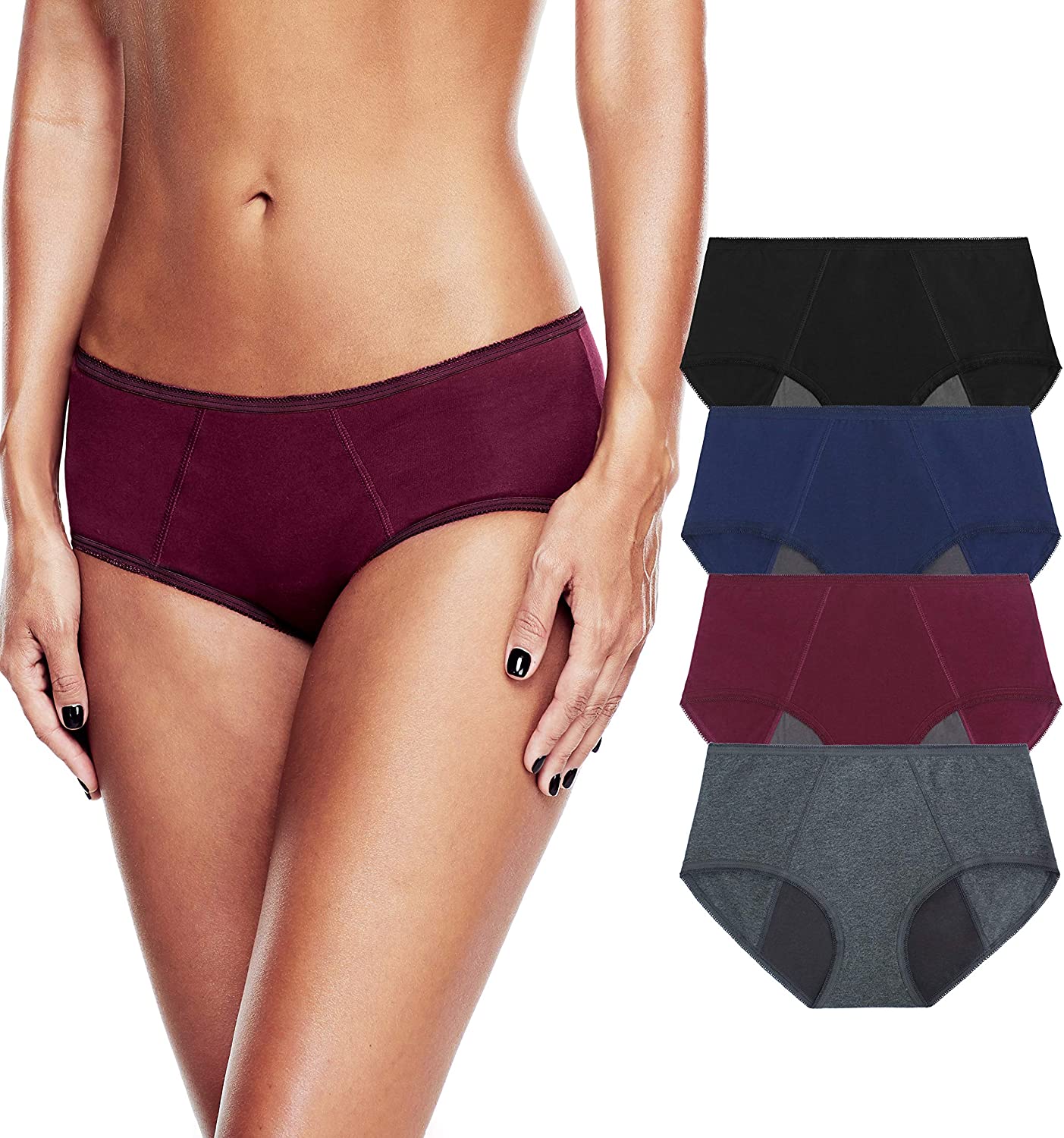 3 Pack Teen Girls Period Panties Women Leak Proof Menstrual Underwear Heavy  Flow Briefs at  Women's Clothing store