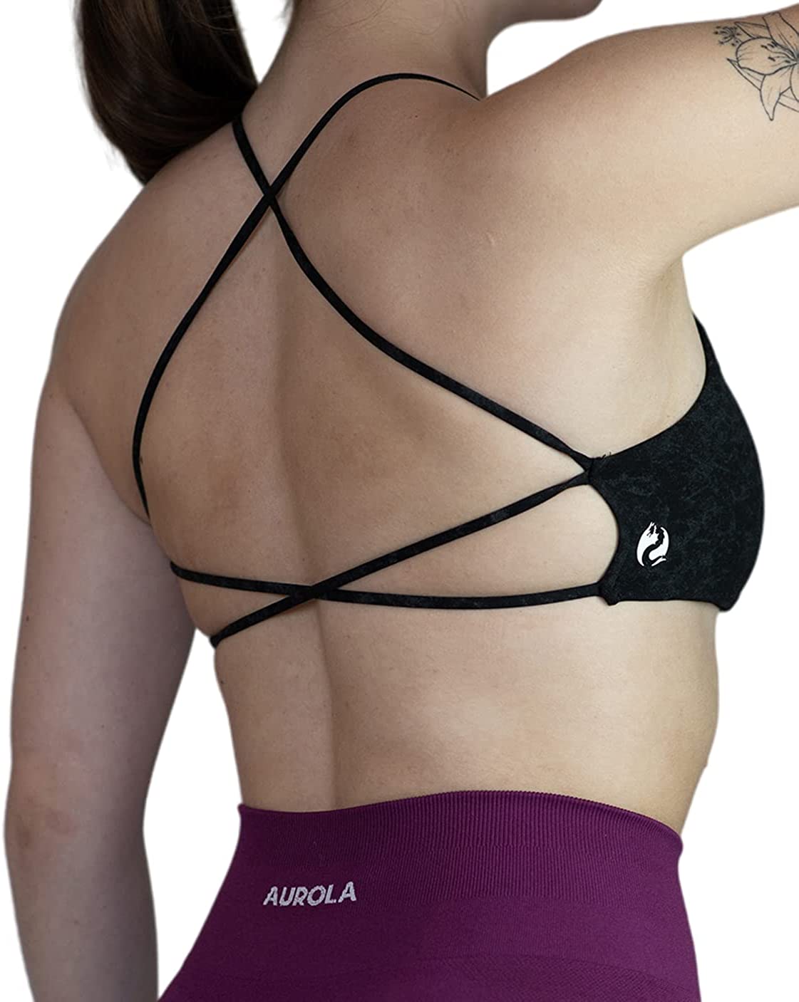 AUROLA Workout Sports Bras Women Athletic Removable Backless Strappy Criss  Cross