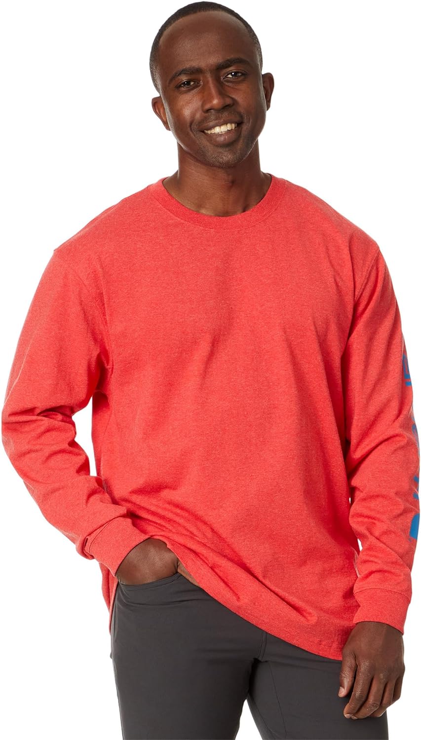 Carhartt Men's Big & Tall Loose Fit Heavyweight Long Logo Sleeve