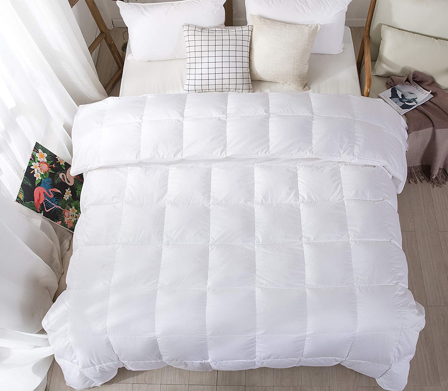 Hs79 down Blanket Bed Blanket Duvet Down Feather Blanket 100% Natural 200x200 1400g 