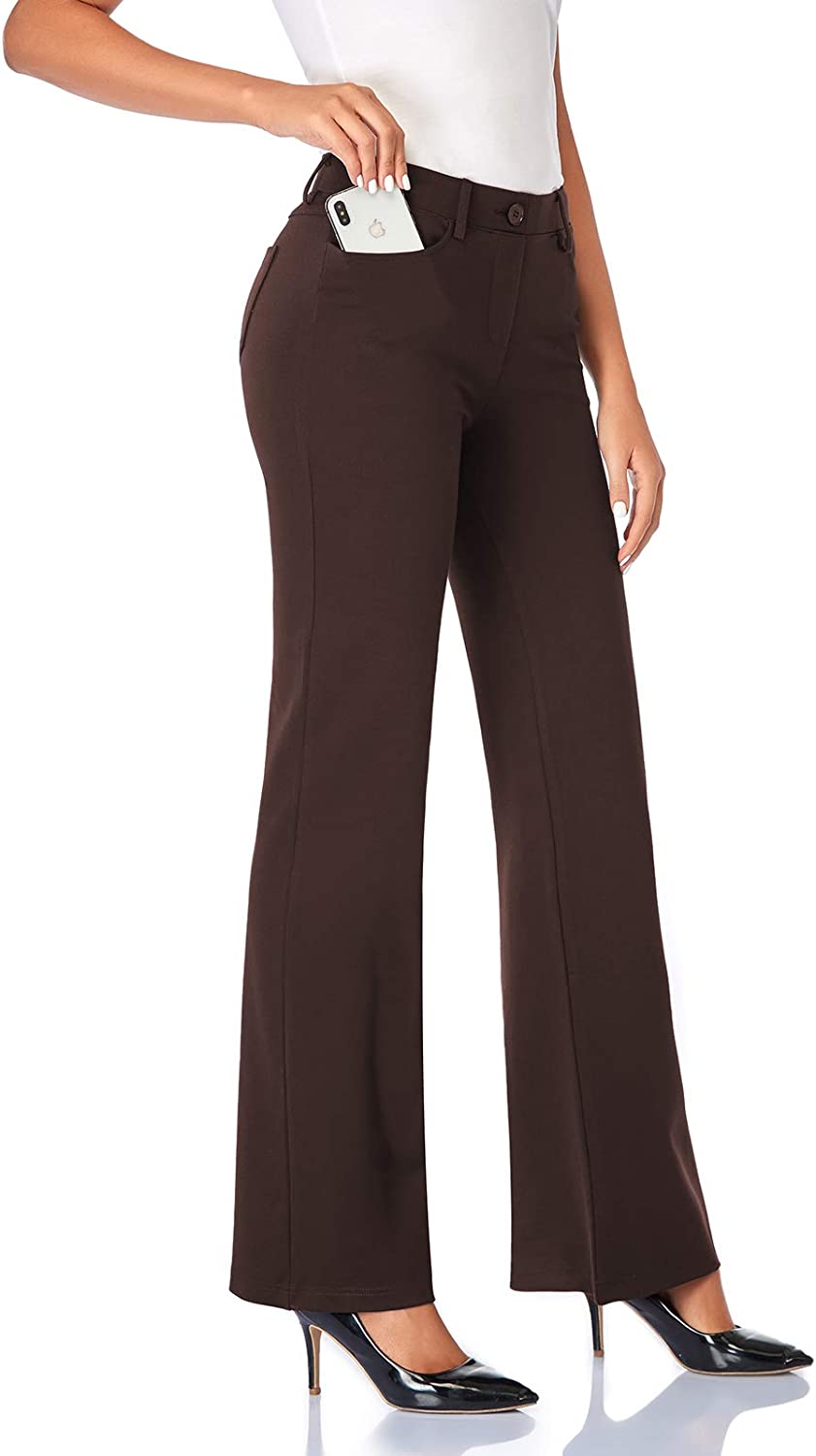 Tapata Women's 28''/30''/32''/34'' Stretchy Straight Dress Pants