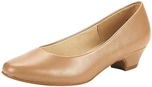 DREAM PAIRS Women's Mila Low Chunky Heel Pump Shoes