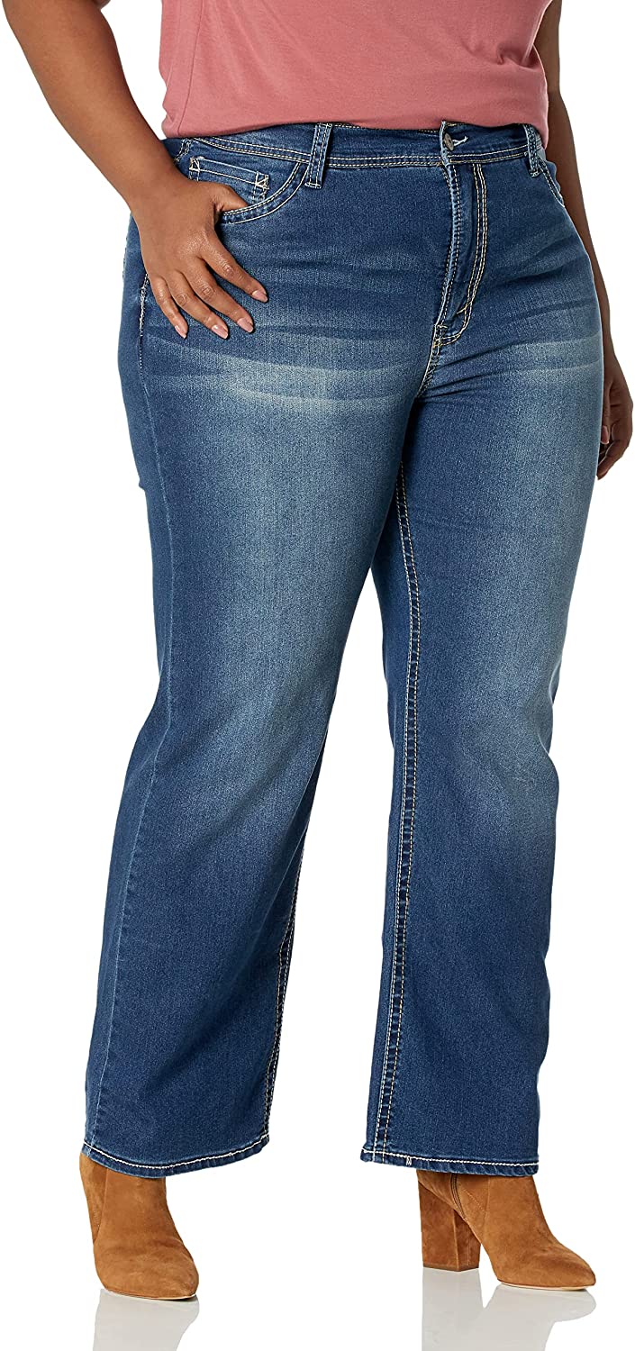 WallFlower Women's Juniors Instastretch Legendary Classic Fit Bootcut Jeans Standard and Plus 