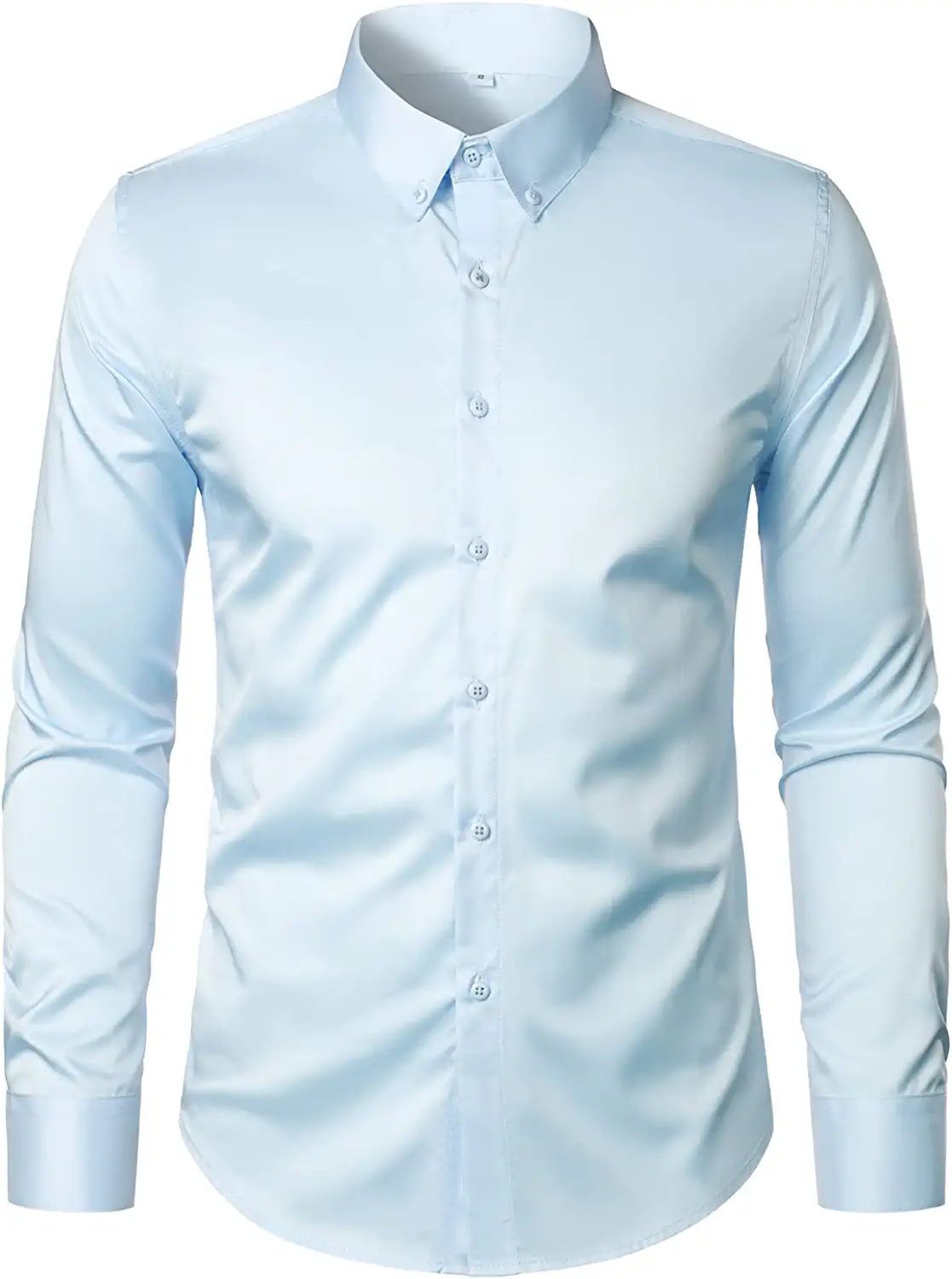  HOOD CREW Men's Long Sleeve Button Down Shirt Slim Fit