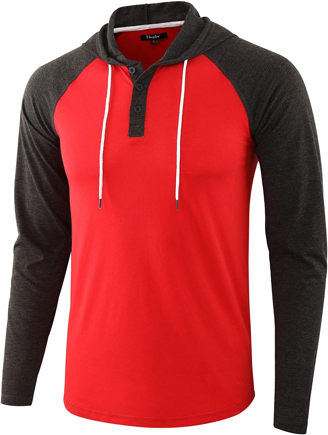 Estepoba Mens Casual Athletic Fit Lightweight Active Sports Jersey Shirt Hoodie 