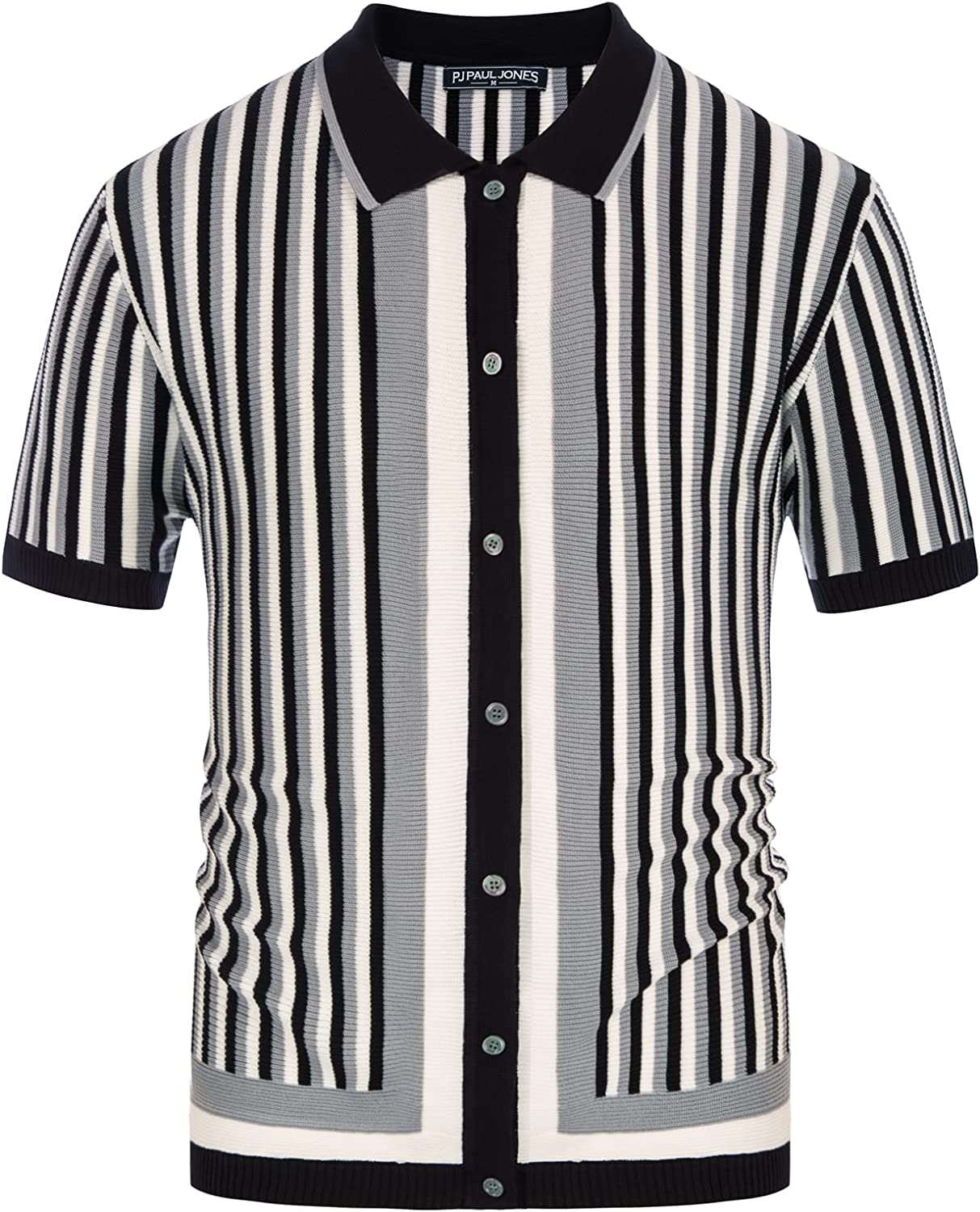 Pj Paul Jones Mens Striped Polo Shirts Breathable Knit Shirt 70s Vintage Shirt Ebay 2895
