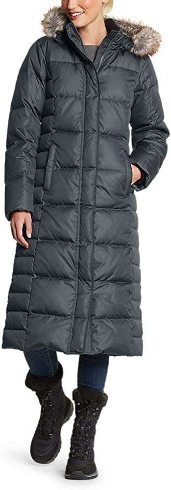 eddie bauer long down coat womens