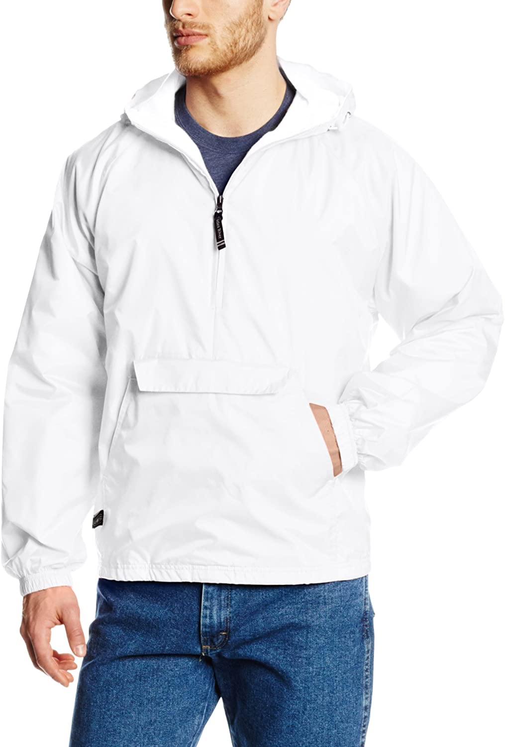 Charles River Apparel Pack-N-Go Wind & Water-Resistant Pullover (Reg/Ext  Sizes) at  Men’s Clothing store