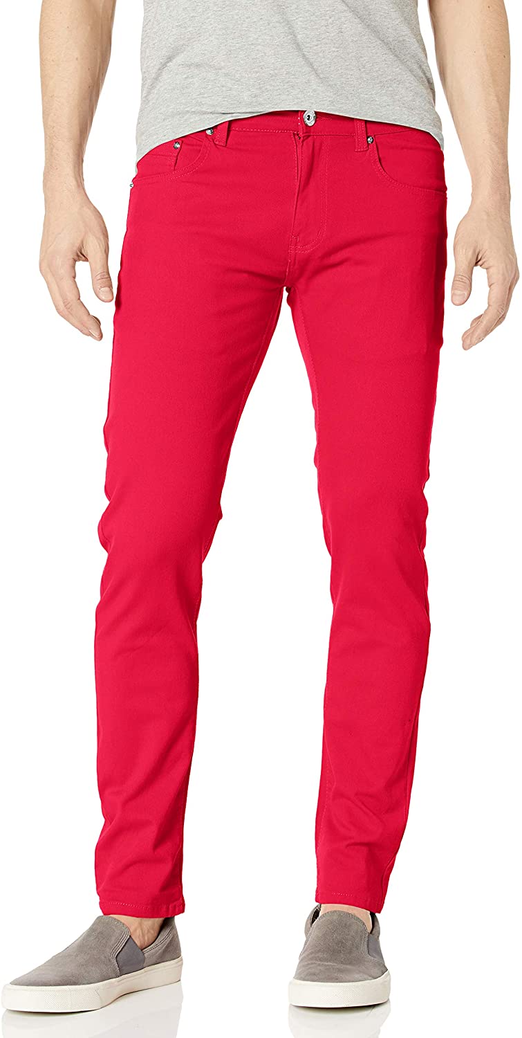 WT02 Mens Basic Color Twill Stretch Span Pants