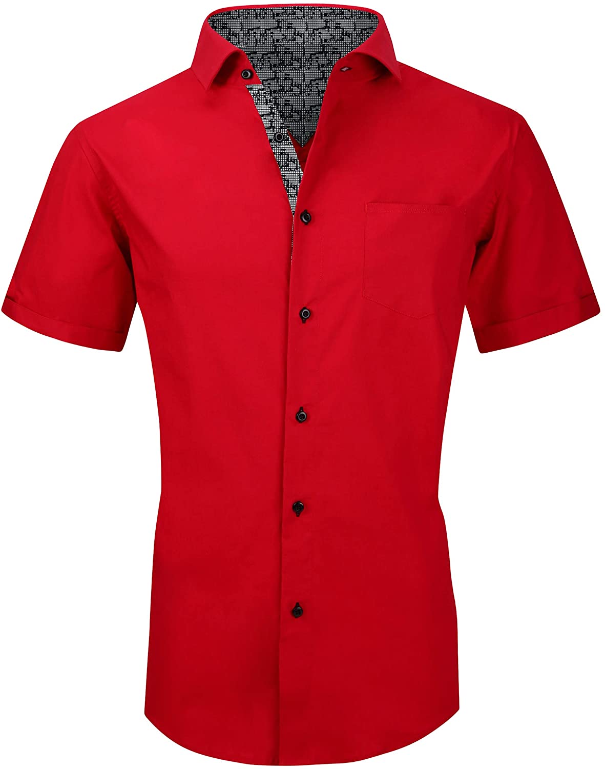 Alex Vando Mens Dress Shirts Casual Regular Fit Short Sleeve Men Shirt ...