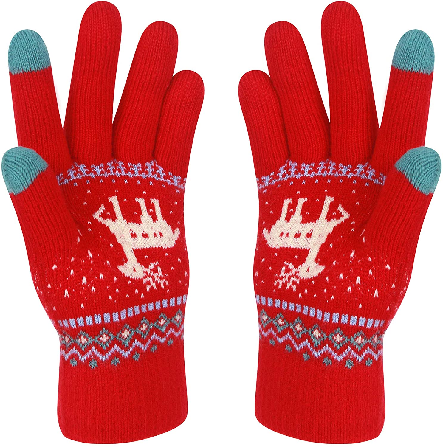 Winter Touch Screen Gloves HÖTER Snow Flower Printing Keep Warm for Women  and Me | eBay