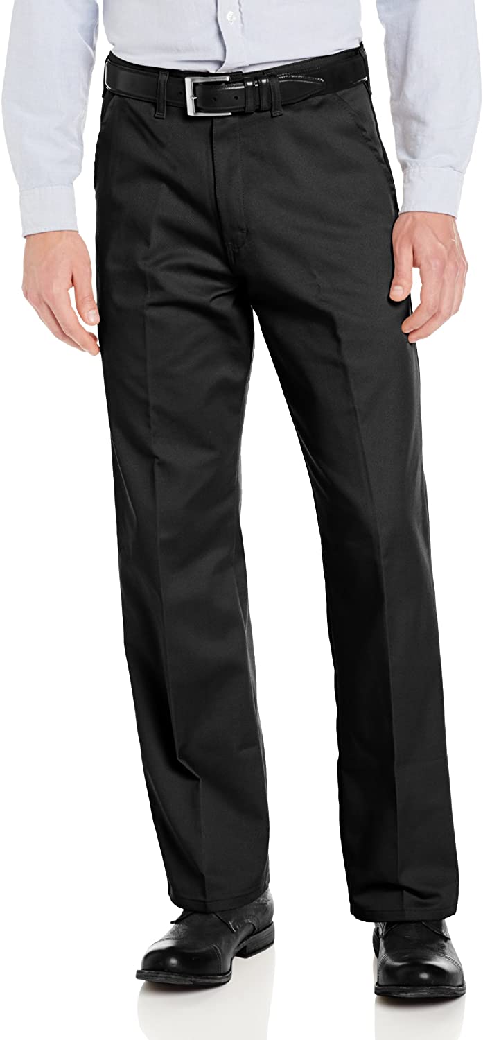 Dickies Mens Relaxed Fit Cotton Flat Front Pant 