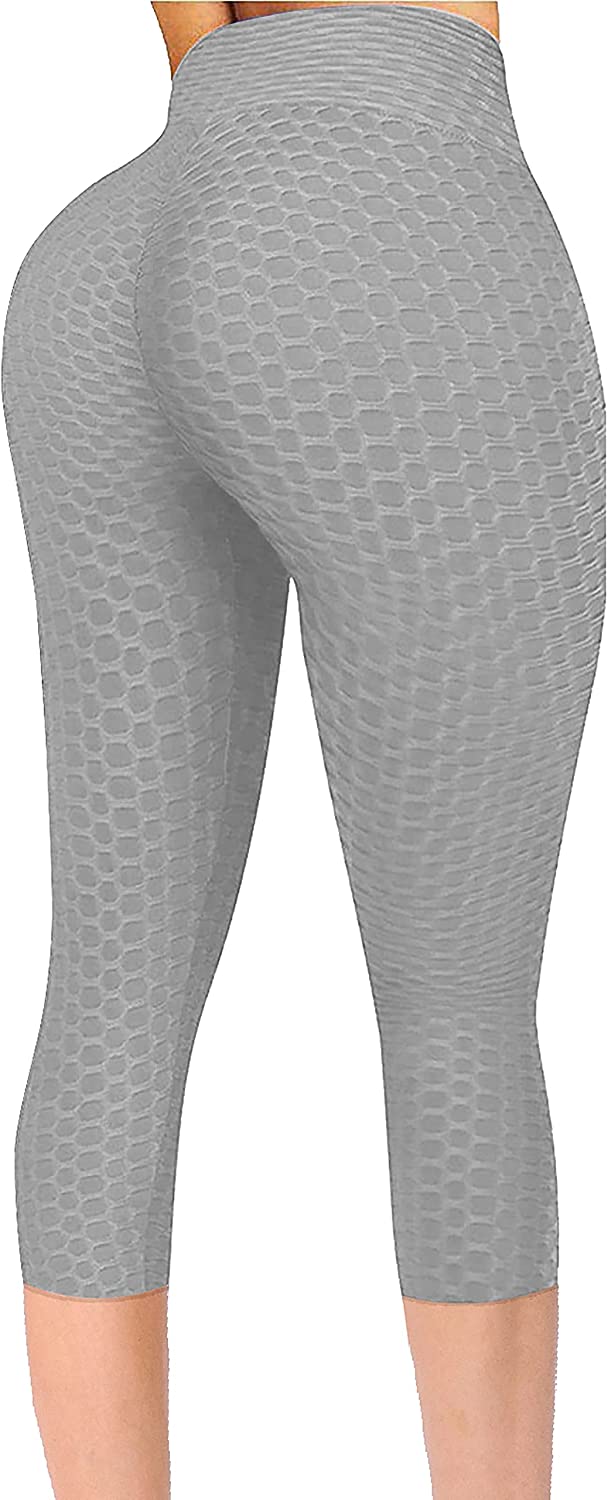Msicyness Tiktok Leggings 3 Pack Women's High Waist Yoga Pants Butt Lift  Tummy Control Leggings Textured Scrunch Booty Tights