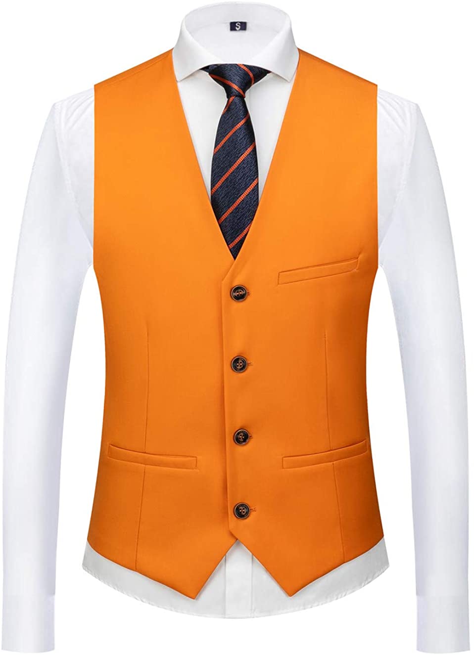 MOGU Mens Waistcoat Casual Suit Vest 23 Colors for Prom Party