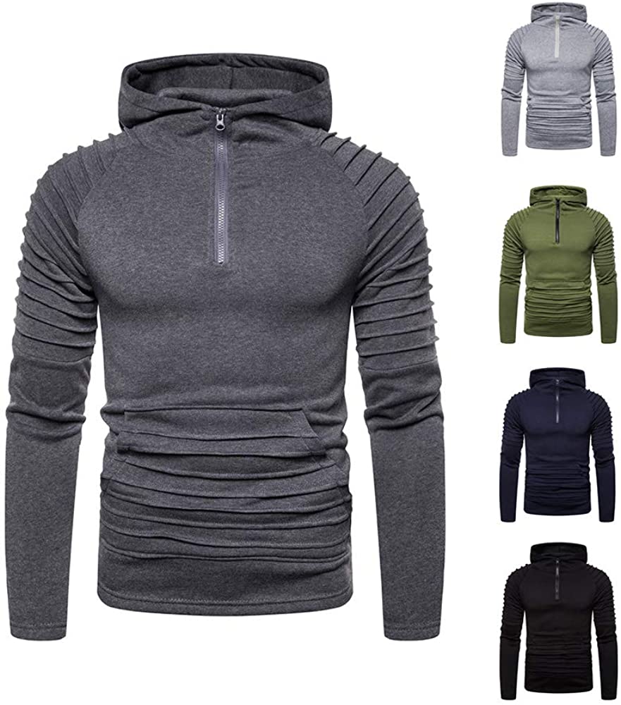 lexiart Mens Fashion Athletic Hoodie Casual Sport Sweatshirts Solid ...