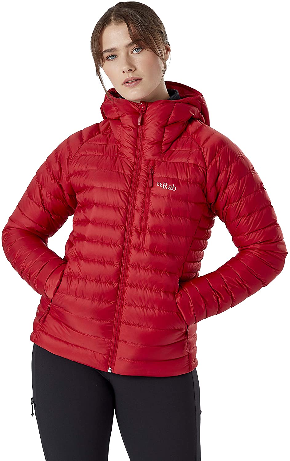 Sober climb Inspire Camping & Hiking Clothing RAB Womens Black Microlight Alpine Insulated  Hooded Jacket Ladies UK 8 BNWT RO2655194