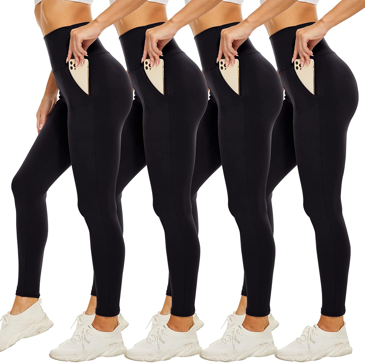 Buy CAMPSNAIL 4 Pack High Waisted Leggings for Women- Soft Tummy