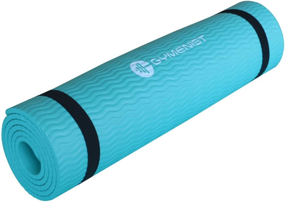 Thick Exercise Yoga Floor Mat Nbr 24 X 71 Inches Great for Camping Cardio  Workouts Pilates Gymnastics With Carrying Strap Included