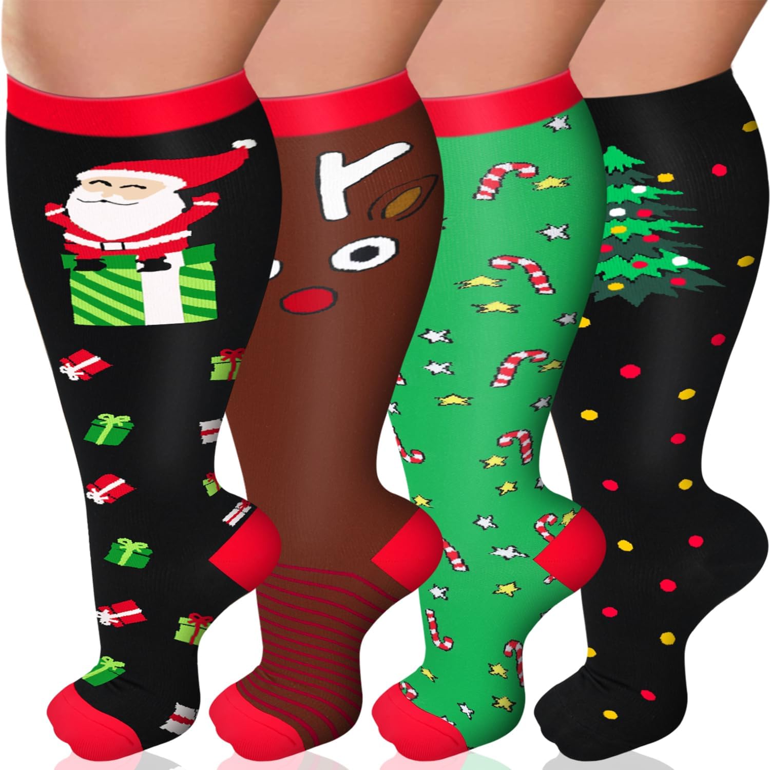 Diu Life Plus Size Compression Socks for Women & Men 20-30 mmhg Extra Wide  Calf
