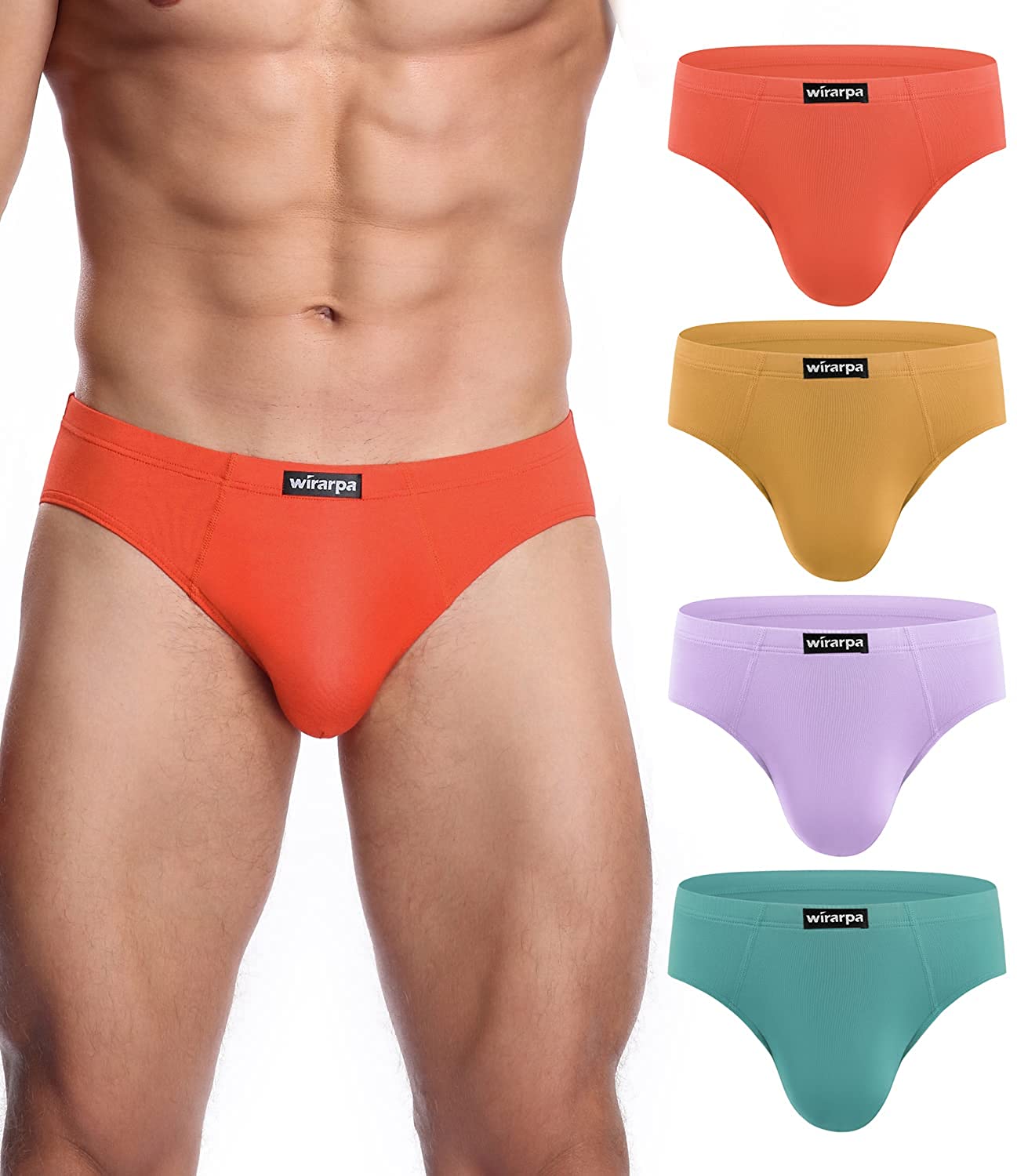 wirarpa Men's Underwear Multipack Modal Microfiber Briefs