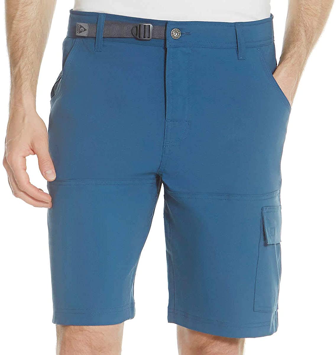Gerry Mens Stretch Cargo Shorts 6 Pocket Venture Flat Front Woven Hiking Shorts for Men 