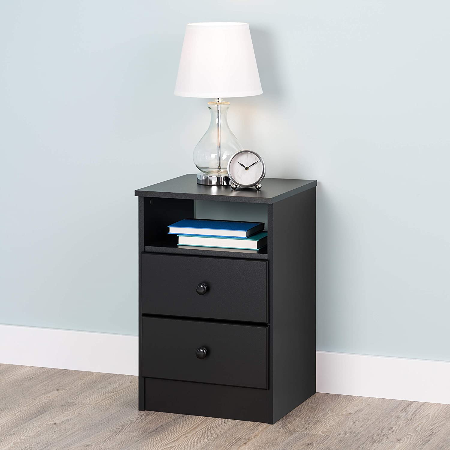 prepac nightstand black