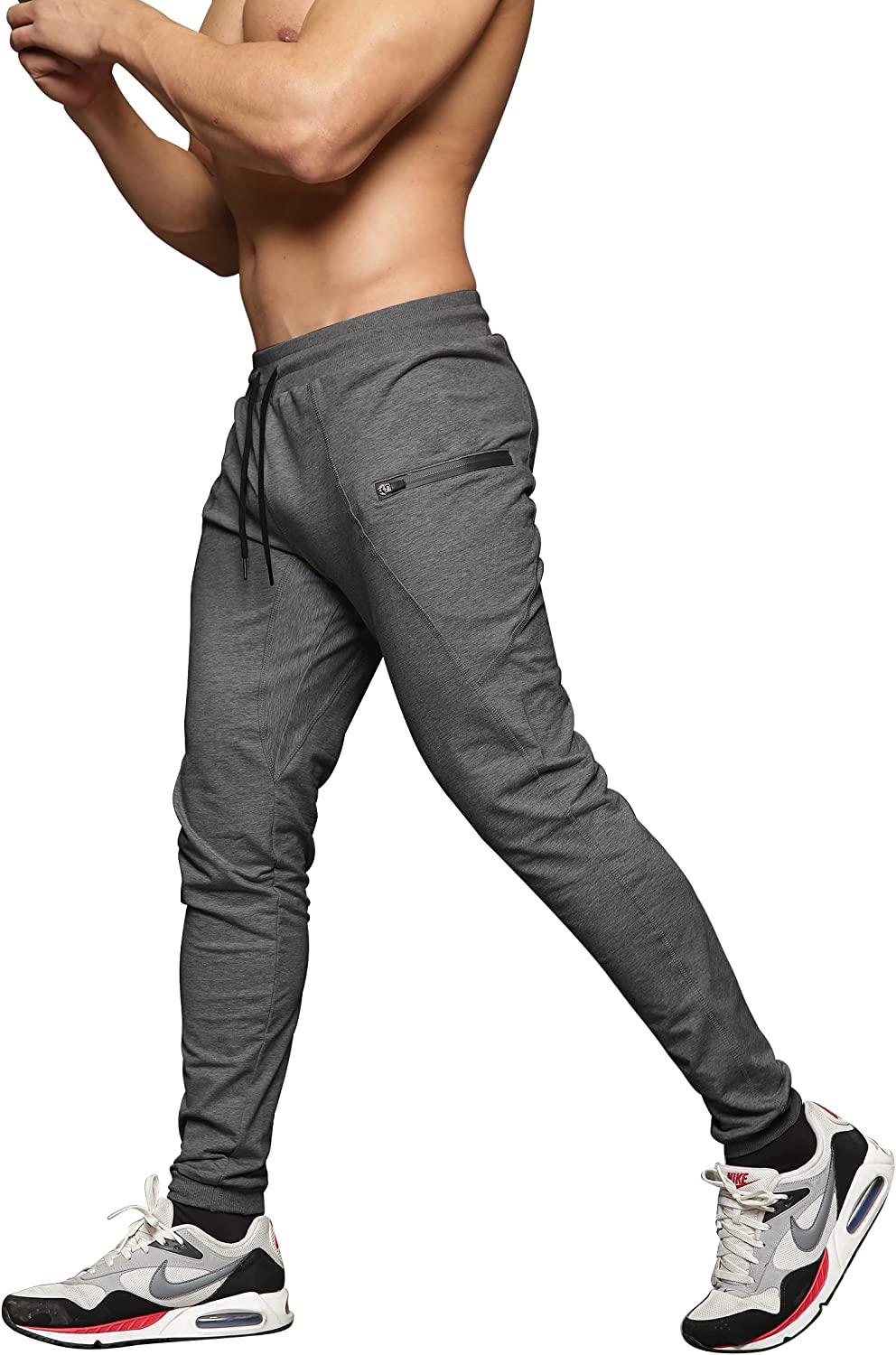 MAIKANONG Mens Slim Fit Joggers Tapered Sweatpants for Gym Running