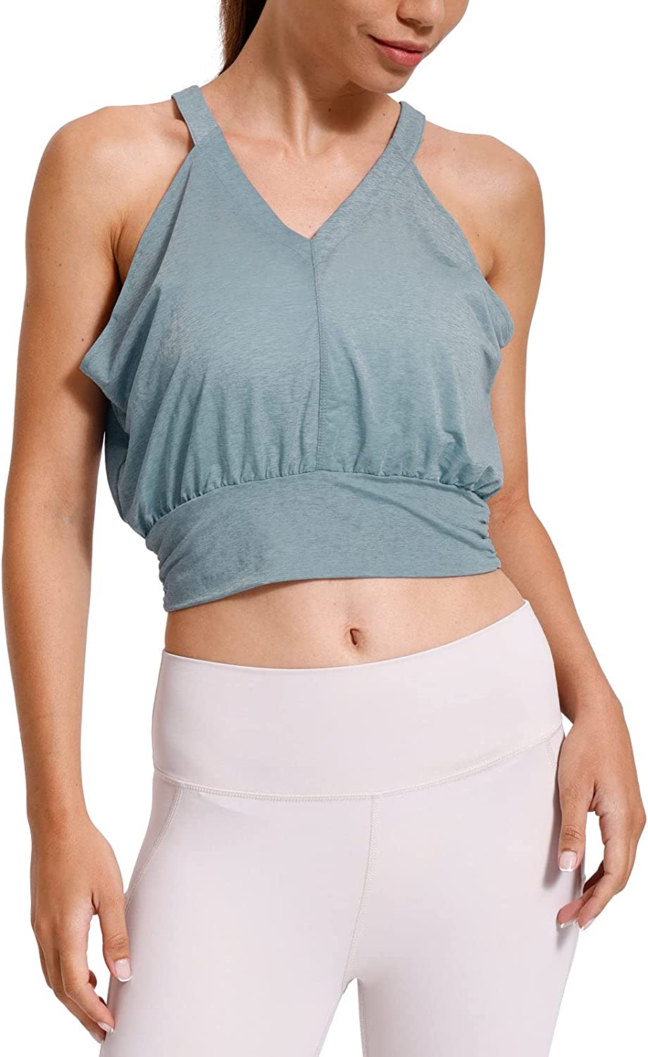 BALEAF Women's Crop Tops Workout Cropped Tank Tops Athletic Muscle