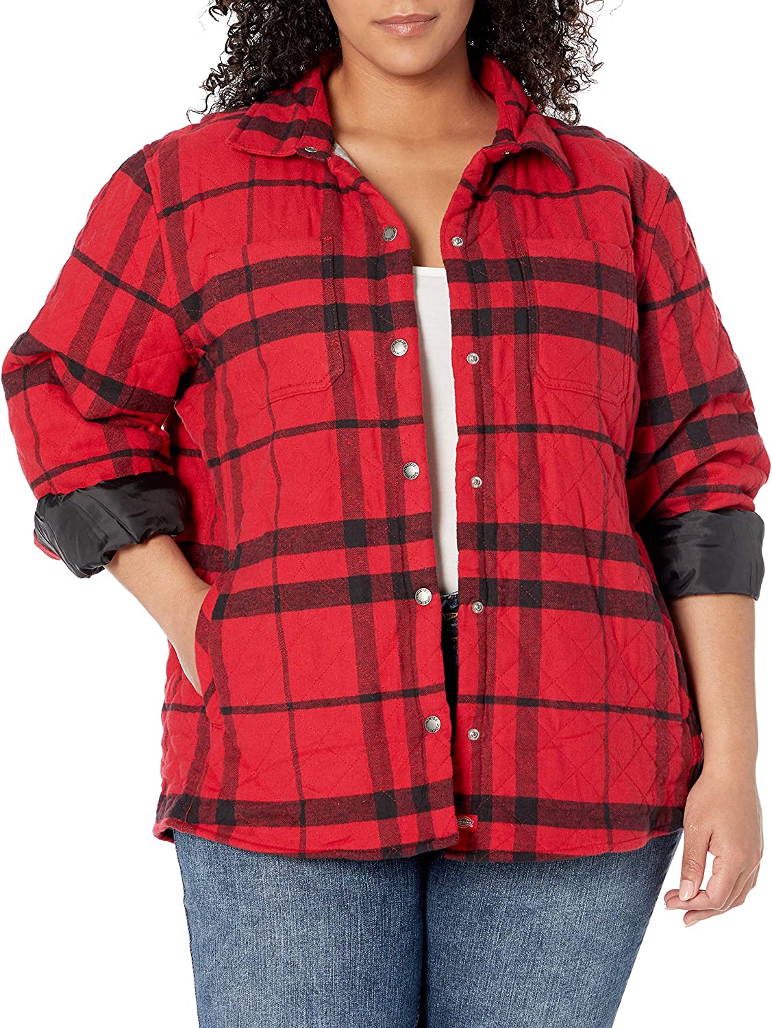 Dickies Women's Plus Size Quilted Flannel Shirt Jacket | eBay