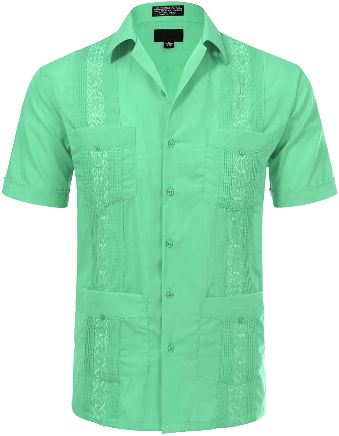 Brand New Men's Guayabera NWT Cuban Dress Shirts in Multiple Colors and Sizes 
