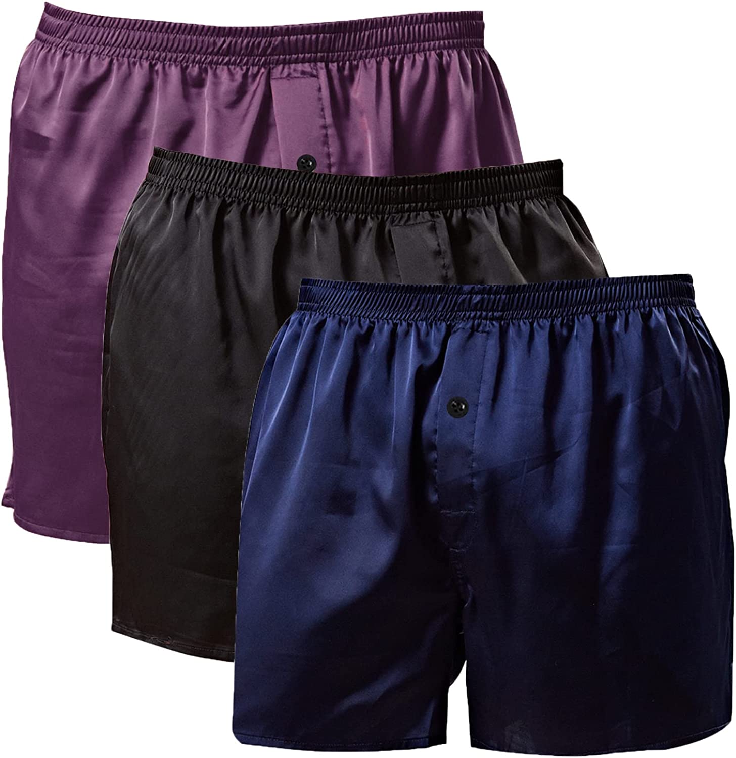 Jupitersecret Men's Satin Boxer Shorts, Silk Feeling Sleep Shorts With  Elastic Waistband - Temu