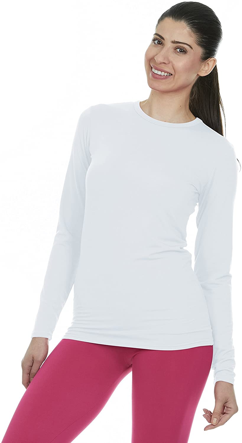 Thermajane Womens Ultra Soft Thermal Underwear Shirt – Compression  Baselayer Cre