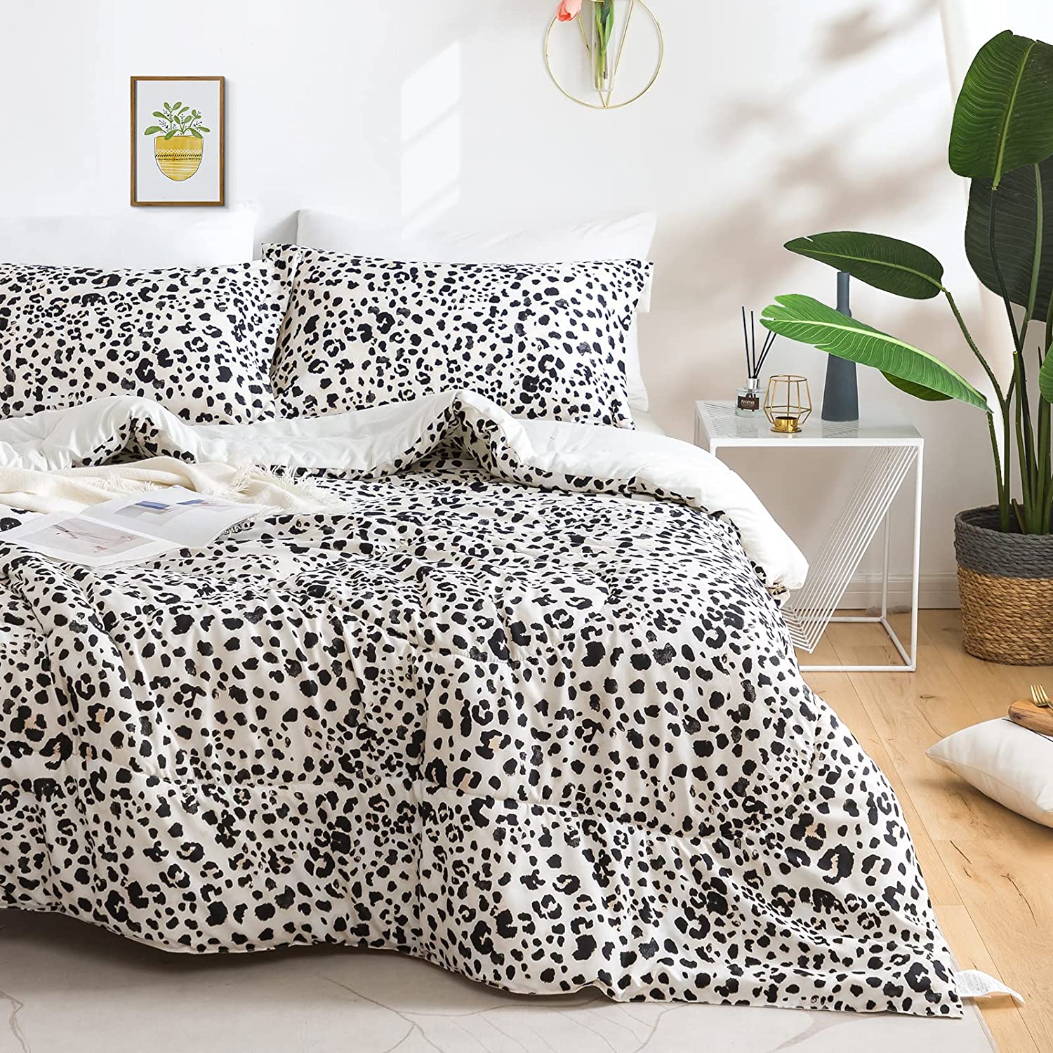 Bedding Sets King Size Comforter Set 3pc, Animal Pattern Printed Neutral  Hypoall | eBay