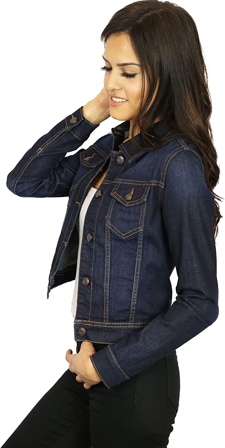 StyLeUp Women's Classic Casual Vintage Denim Jean Jacket/Vest Regular ...
