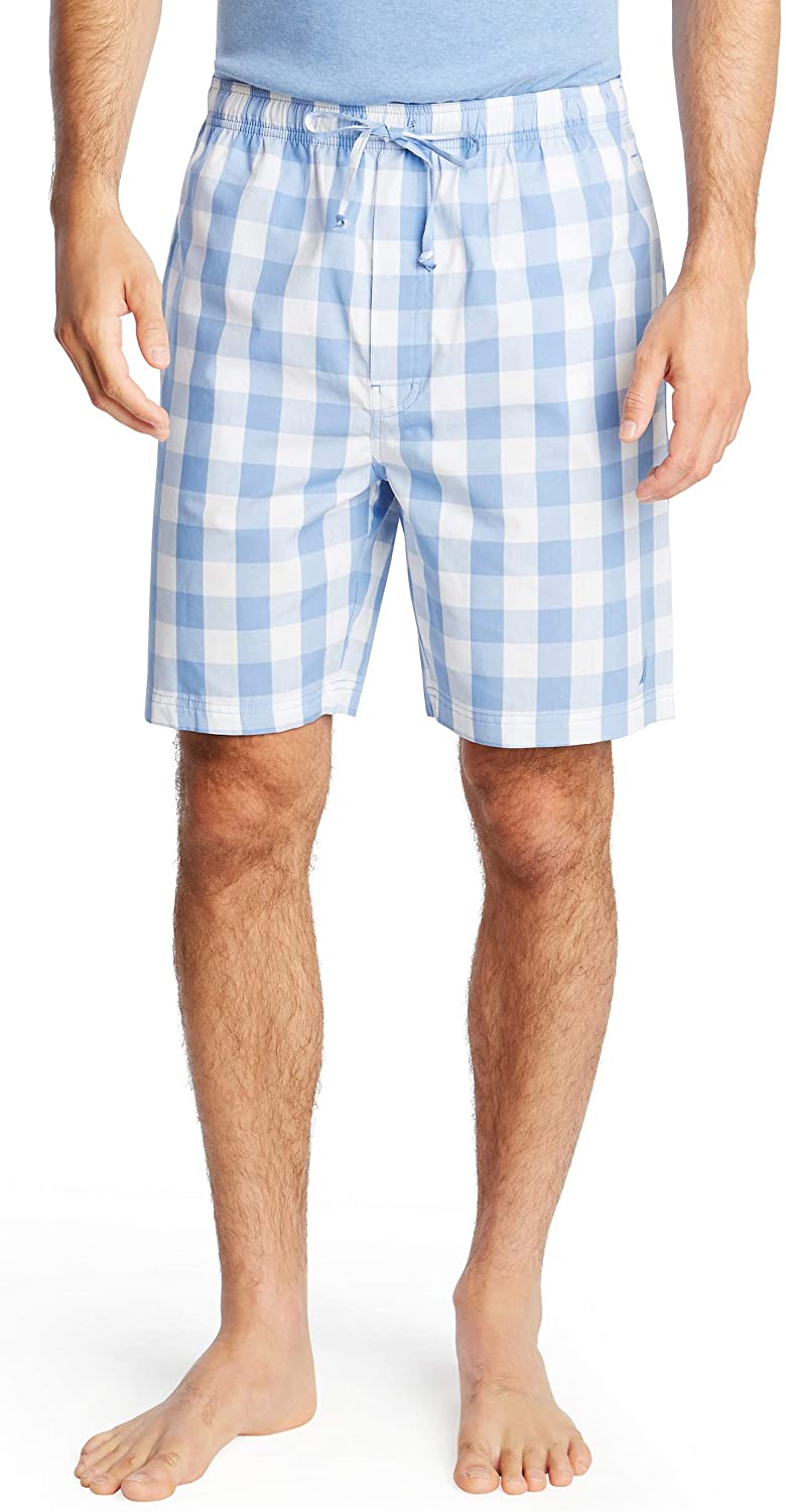 Details about   Nautica Men's Soft Woven 100% Cotton Elastic Waistband Sleep Pajama Short 