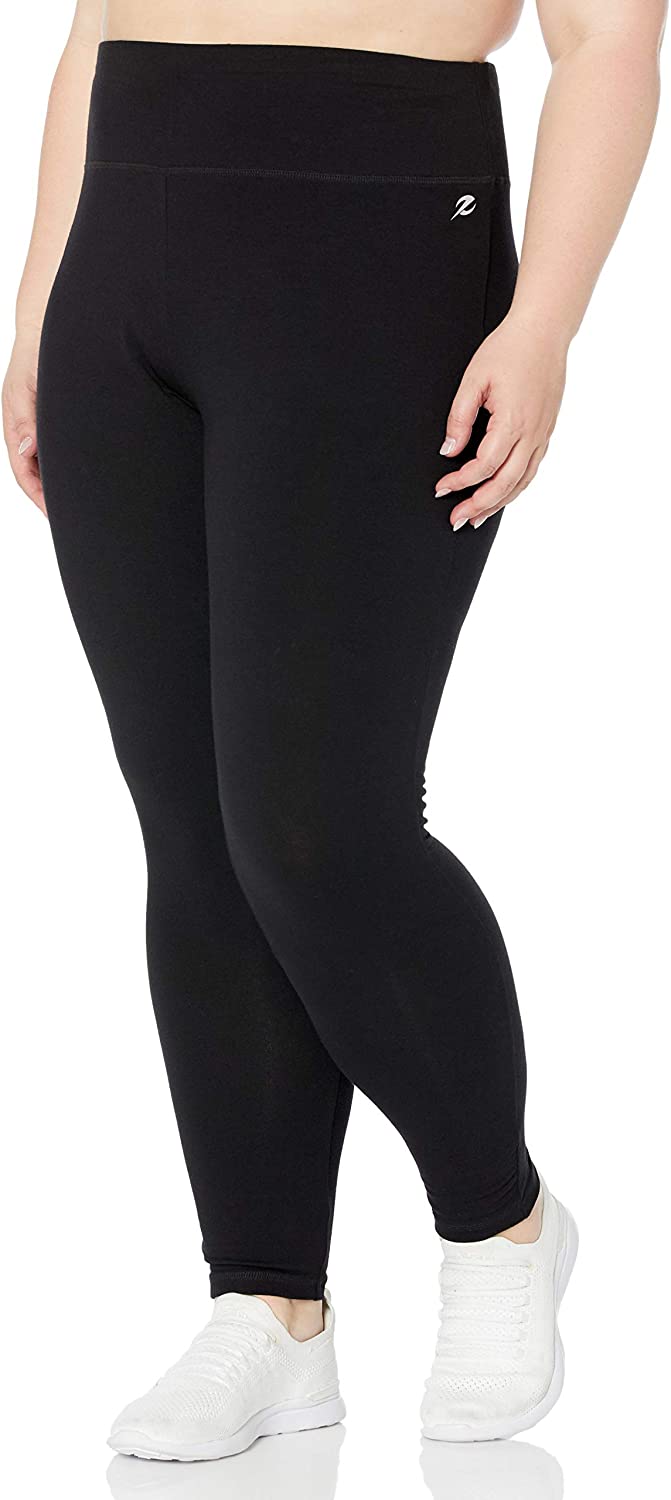  Energy Zone Womens Plus Size Cotton Stretch High Waist Ankle  Legging
