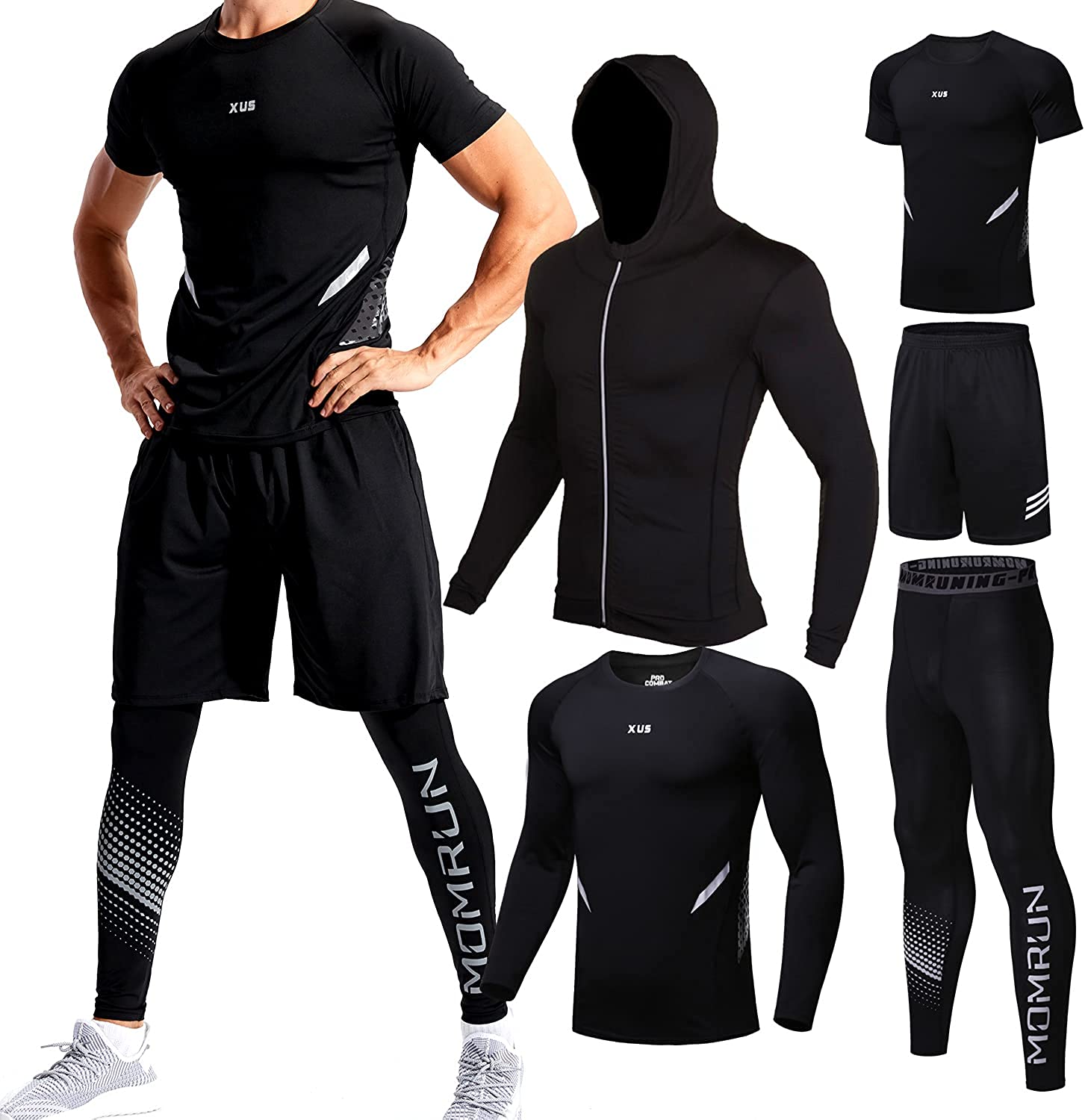 BOOMCOOL Men Workout Clothes Outfit Fitness Apparel Gym Outdoor