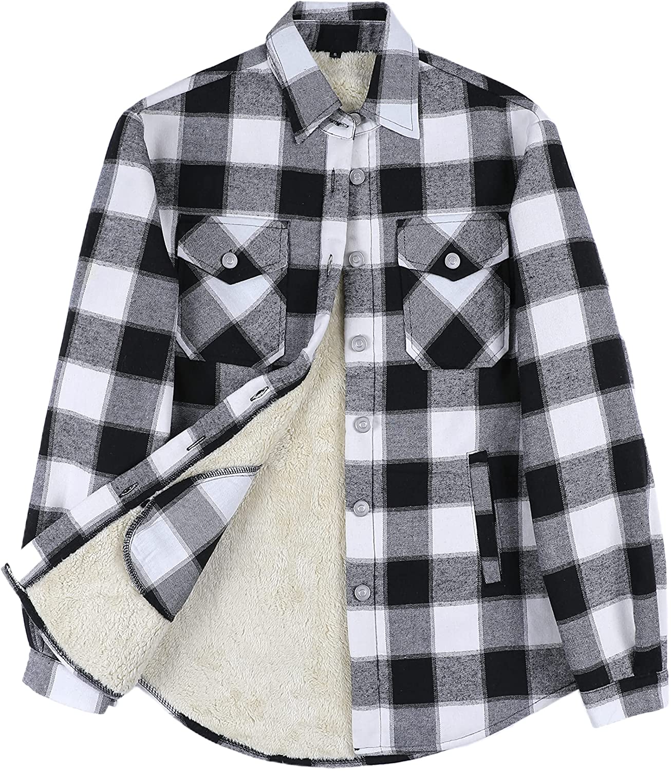Yeokou Women's Casual Winter Warm Sherpa Lined Zip Up Hooded Sweatshirt  Jacket C | eBay