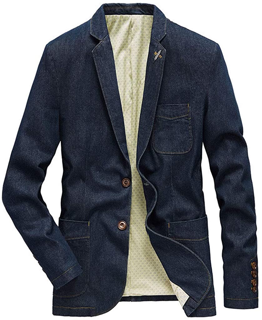 New Mens Denim Blazer Male Suit Oversized Fashion Cotton Vintage 4XL Male  Blue Coat Denim Jacket Men Jeans Blazers - AliExpress