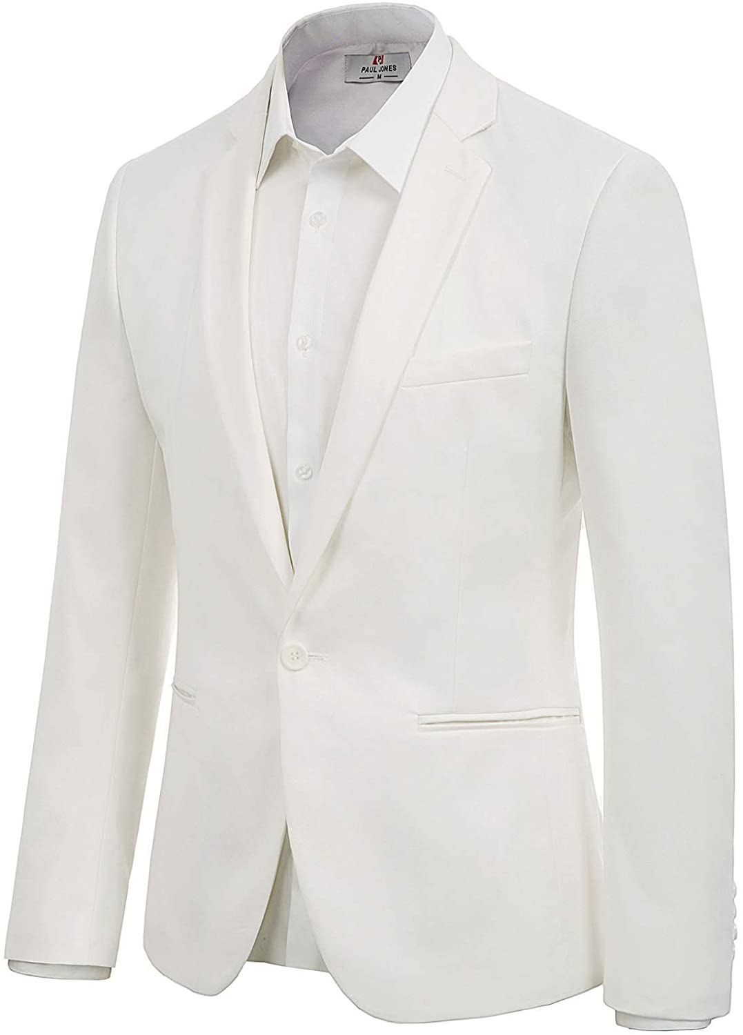 PJ PAUL JONES Men's Lightweight Linen Suit Jacket Tailored 2 Button Blazer Sport Coat 