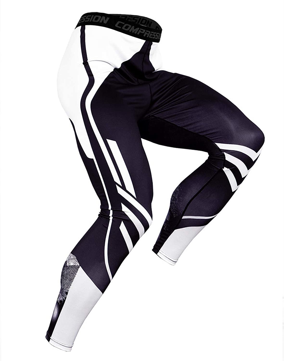OEBLD Compression Pants Men UV Blocking Running Tights 1 or 2 Pack Gym Yoga  Legg