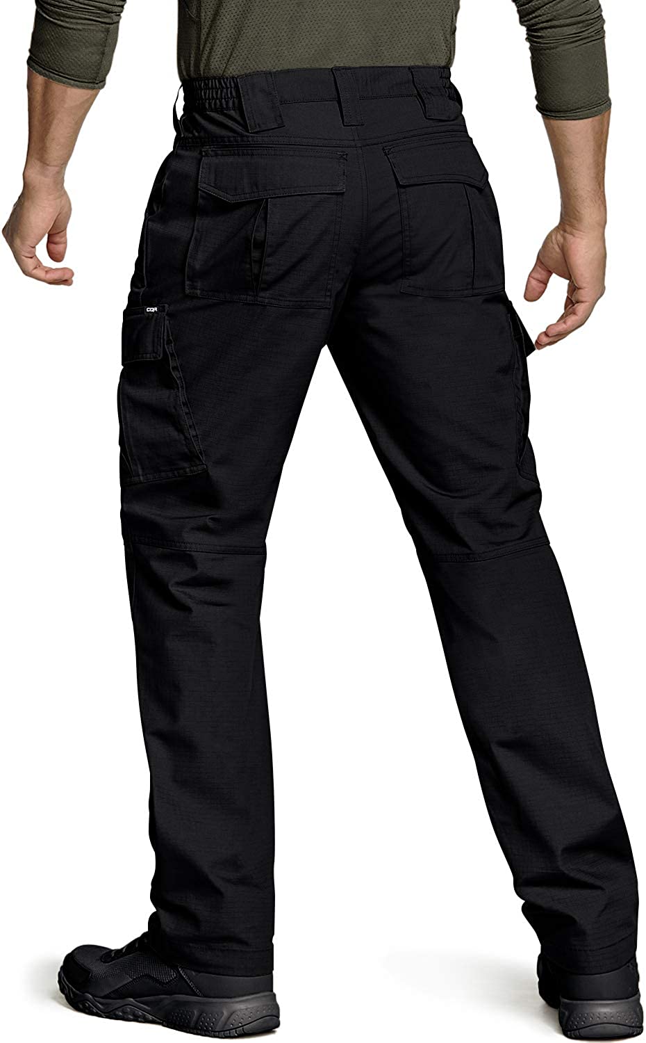 CQR Men's Tactical Pants, Water Repellent Ripstop Cargo Pants ...